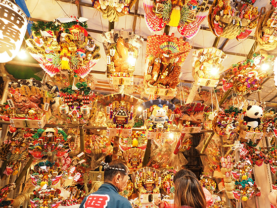 裏路地にたたずむ金刀比羅大鷲神社。毎年多くの人でにぎわう酉の市に行ってきました！